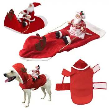 Pet Köpek Noel Giyim Köpek noel kıyafeti Noel Sürme Kıyafet Köpekler Hoodie Ceket Elbise Santa Köpek Kostüm Chri M6Q8