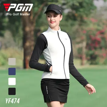 PGM Golf Yelek kadın Sonbahar ve Kış Yeni Rüzgar Geçirmez ve Sıcak Giyim Rüzgar Geçirmez ve Sıcak Kumaş Giyim Yelek