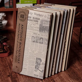 Retro Arka Plan Kağıt Su Geçirmez Kitap Kulübü Serisi Günlüğü Planlayıcısı Dekoratif Kağıt Aşınmaya dayanıklı El Hesabı Scrapbooking
