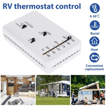 RV Termostat Değiştirme İsı ve Serin Camper Termostat Kiti ile 2 Vida ve 2 Kauçuk Parçacıklar İsı Serin Camper RV