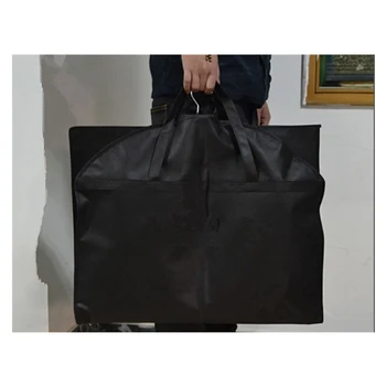 Siyah Ceket Elbise Konfeksiyon Suit Kapak Çanta Toz Geçirmez Askı Depolama Koruyucu Seyahat Depolama Organizatör Vaka 1 adet / grup