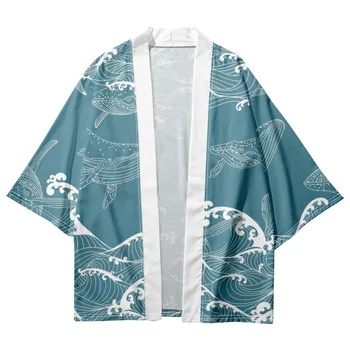 Streetwear Erkek Kadın Hırka Haori Yukata Harajuku Üstleri Elbise Artı Boyutu 5XL 6XL Çince Karakter Plaj Japon Tarzı Kimono