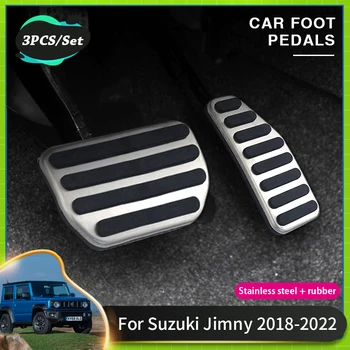 Suzuki Jimny için 2022 Aksesuarları Sierra JB64W JB74W 2018~2022 2020 Araba Kaymaz Gaz Ayak Gaz Fren Pedalı Pedleri Kapakları Aksesuarları