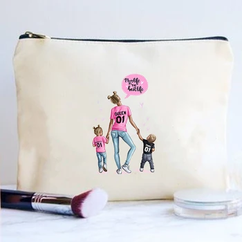 Süper Anne Hayat Baskı Kozmetik Çantası Moda Kadın Makyaj Çantaları Kozmetik Organizatör Çanta Seyahat Lady Tote Yıkama makyaj çantası