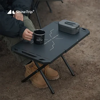 Taktik kamp masası Açık Taşınabilir Alüminyum Alaşım Katlanır Masa Hafif Çok Fonksiyonlu Çelik Masa Yürüyüş Piknik için