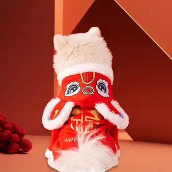 Tang Takım Elbise Kıyafetler Evcil Hayvan Giysileri Çin Bahar Festivali için Kış Sıcak Ceketler Çin Yeni Yılı Partisi Cosplay Bahar Festivali