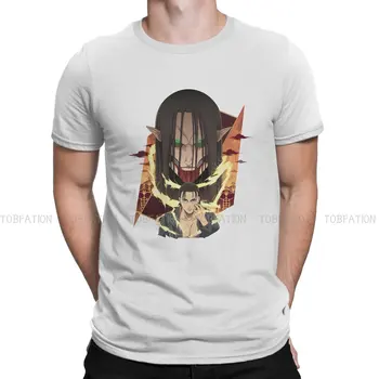 Titan Anime Adam TShirt Eren Yeager Serin Bireysellik T Shirt %100 % Pamuk Orijinal Tişörtü Yeni Trend