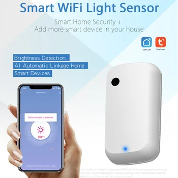 Tuya ZigBee WiFi ışık sensörü Akıllı Ev Parlaklık Sensörü Bağlantı Kontrolü Aydınlatma Otomasyonu Alexa ile Çalışır Akıllı Yaşam