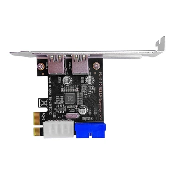 USB 3.0 Pcı-E Genişleme Kartı Adaptörü 2 Port USB3. 0 Hub Dahili 19Pin Header Pcı-E Kart 4Pin Ide Güç Konektörü