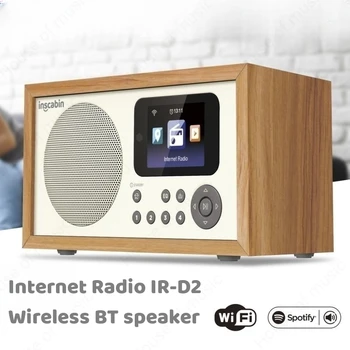 Wifi İnternet Dijital Radyo Dahili Spotify 2.4 inç Renkli Ekran Saat Ev Çok Fonksiyonlu bluetooth hoparlör USB Müzik Çalar