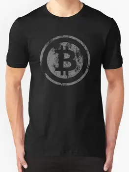 Yaz Kısa Kollu Moda Tee Gömlek Yeni Vintage Bitcoin Logo erkek tişört Boyutu S-2Xl Özel Yetişkin Genç Unisex Klasik