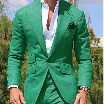 Yeni Parti Takım Elbise Erkekler için 2023 Damat Smokin Slim Fit Groomsmen 2 Parça Düğün Takımları Klasik Giyim Erkek Takım Elbise (Blazer + Pantolon)