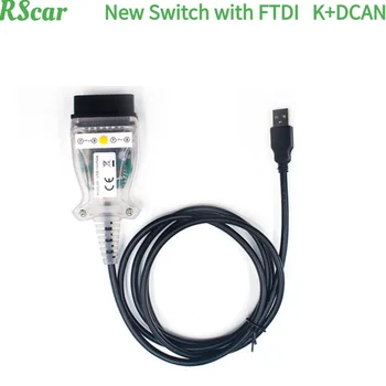 YENİ Tam Çip için BMW K DCAN K + CAN FTDI Çip USB Teşhis Arabirimi INPA Uyumlu BMW Serisi için Yeni Tasarım Teşhis Aracı