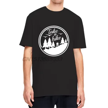 Yürüyüşe çıkın Erkekler Kamp T Shirt Dağ Ağaçları Kuşlar baskılı tişört Zaman Macera 20 Vahşi Kamp Unisex T-shirt Adam Retro Tops