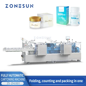 ZONESUN ZS-ZHJ301 Tüp Kozmetik Ruj Otomatik Yatay Kartonlama Makinesi Karton Kutu Paketleme paketleme makinesi