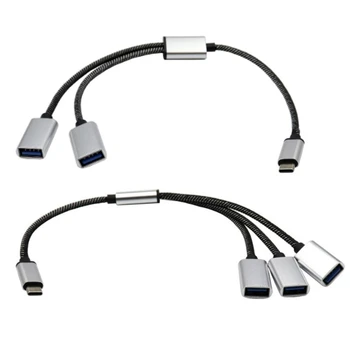 Çoklu Şarj Kablosu USB C Splitter Kablosu 2/3 in 1 Hızlı Şarj kablosu OTG