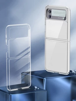Ön Arka Koruyucu Kılıf Kapak Samsung Z Flip 3 Darbeye Dayanıklı Akrilik Şeffaf Telefon Kılıfları Co