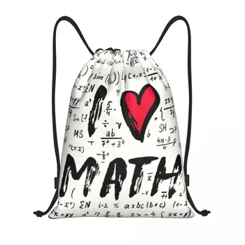 Özel Matematik Severler İpli alışveriş çantaları Yoga Sırt Çantaları Kadın Erkek Geek Matematik Öğretmeni Spor Salonu Sırt Çantası